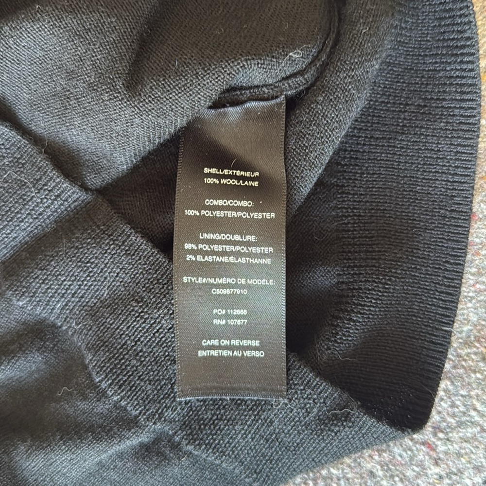 Alice + Olivia Black 100% Wool Sweater with Removable Lace Accents (Size S) - Picture 3 of 13